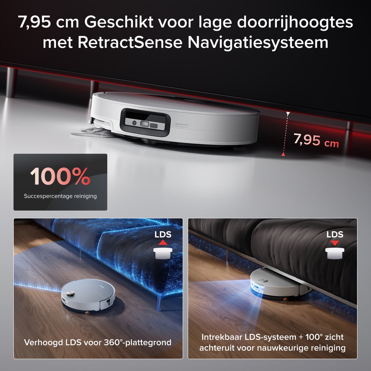 Roborock Saros 20 Sonic–Robotstofzuiger Met Dweilfunctie-VibraRise 5.0 dweilsysteem 4000 Trillingen/min-Digitale motor 36000 Pa&dubbel antiklitsysteem-AdaptiLift Chassis 3.0-Reactieve AI 3.0 obstakelherkenning-Pakt moeiteloos dikke tapijten aan,Wit — afbeelding 4