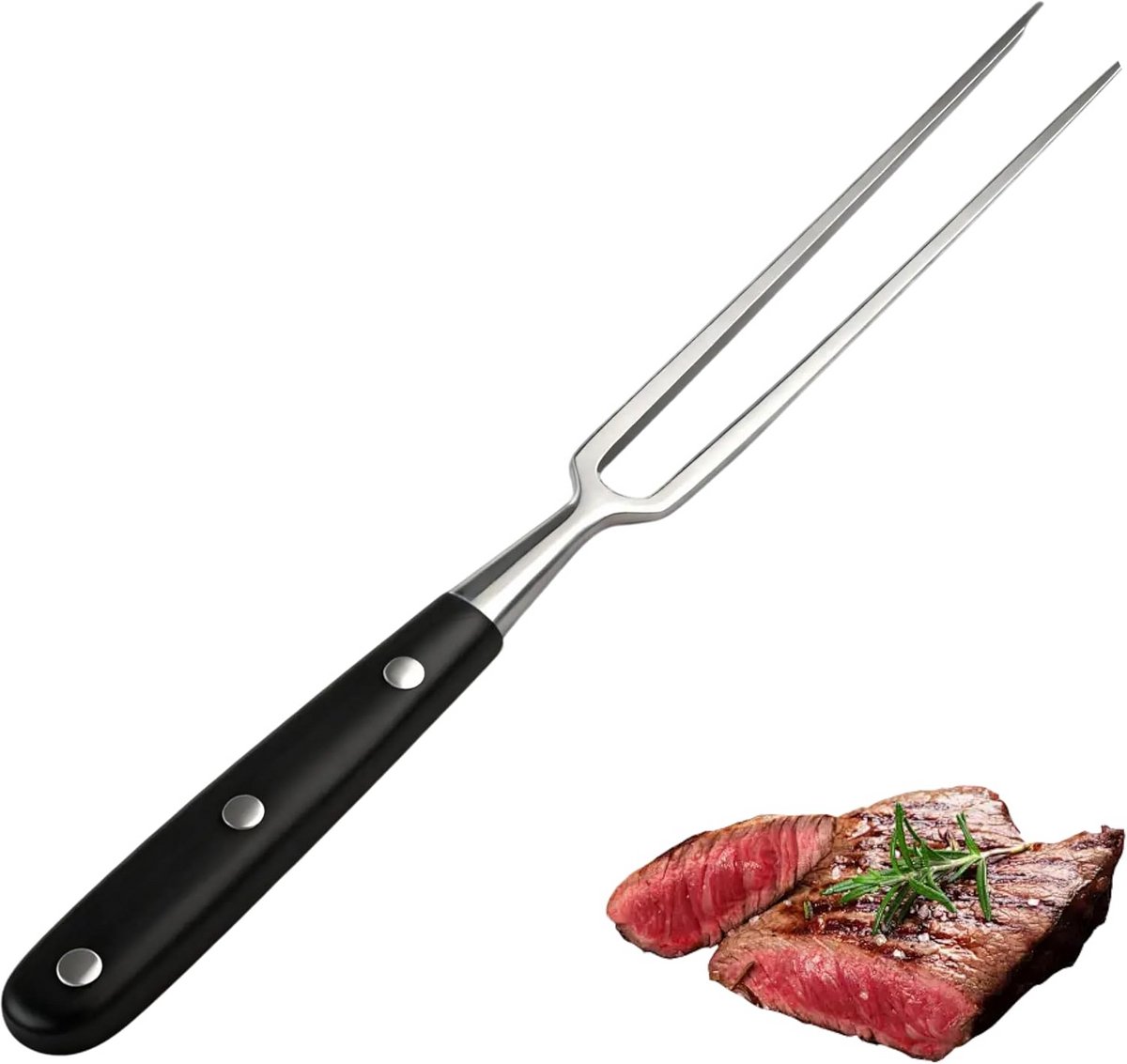 Stevige Vleesvork van Roestvrij Staal - Voor Barbecue, Braden en Serveren