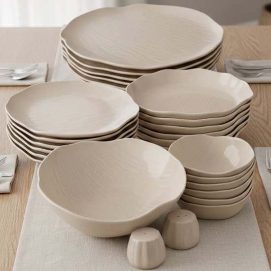 Cermico Serviesset 27-delig - 6 Personen - Beige - Keramisch Steengoed - OZ Home — afbeelding 5