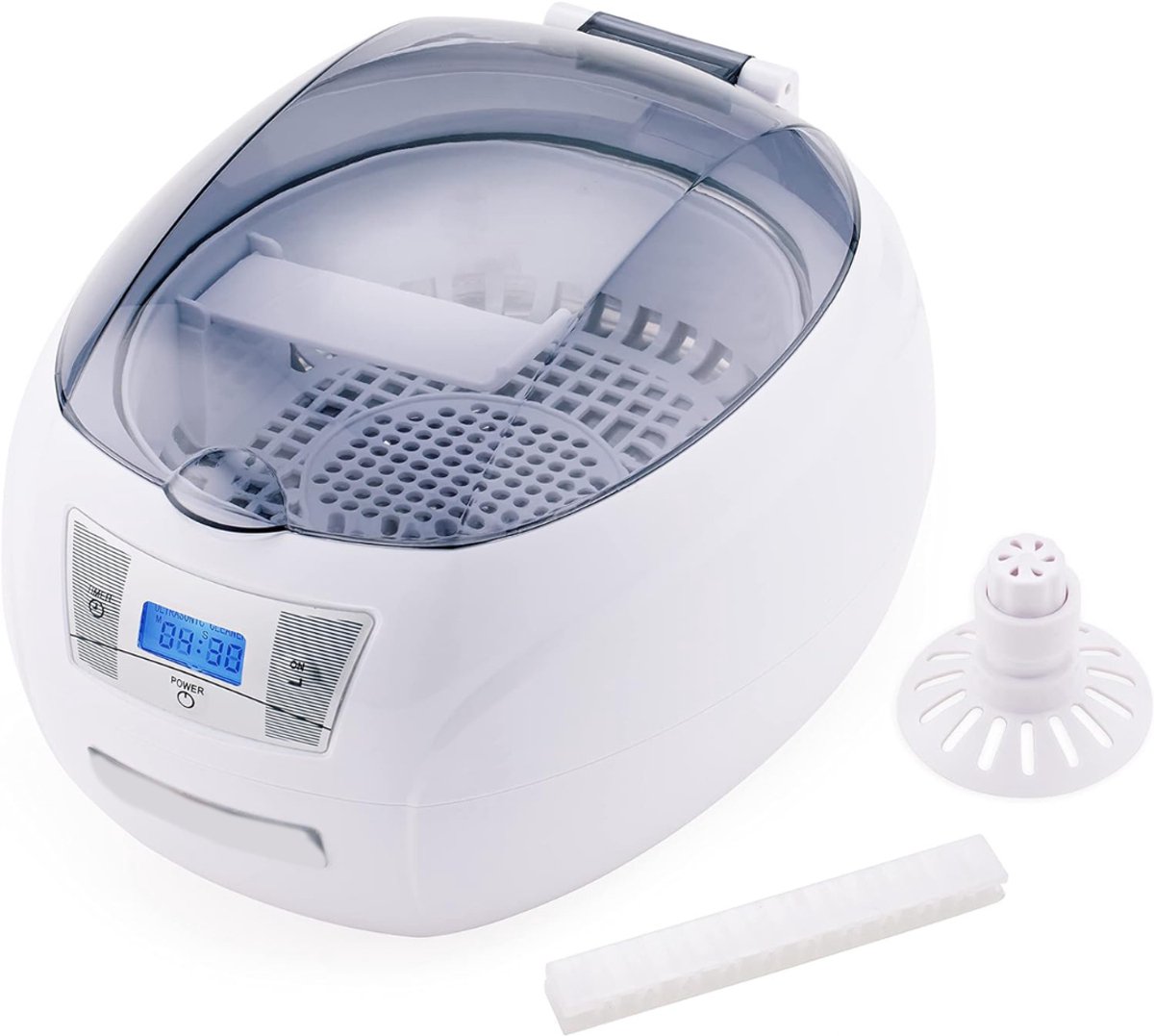TopChoice® Ultrasoon Reiniger - Reinigingsapparaat - Ultrasoonbad - 550ml - Wit