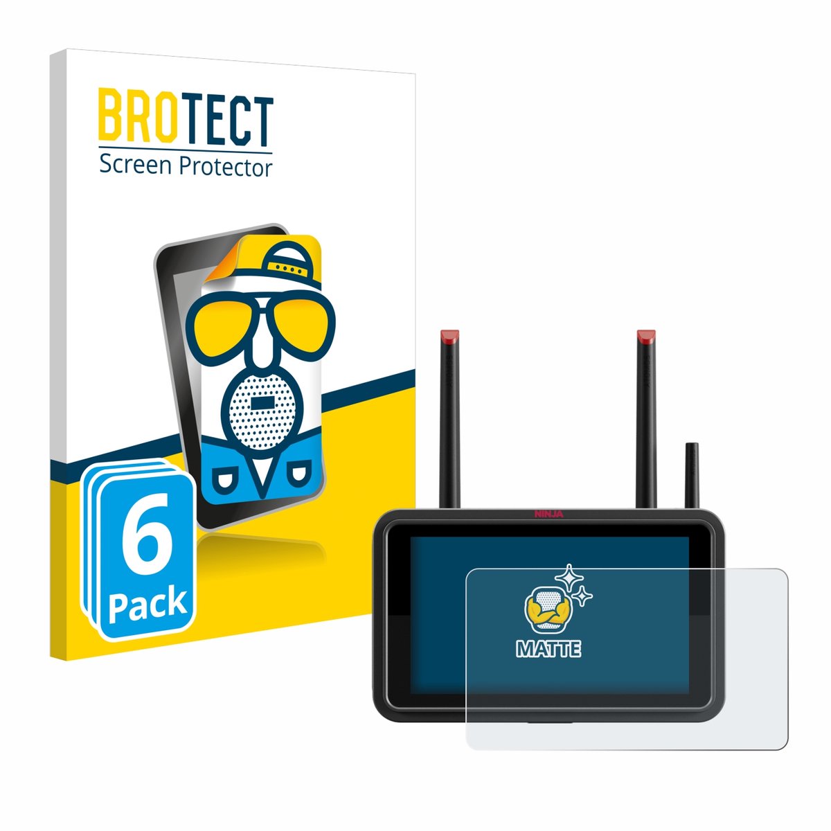 BROTECT - Screenprotector voor Atomos Ninja TX - Folie Beschermfolie matte 6 Stuks