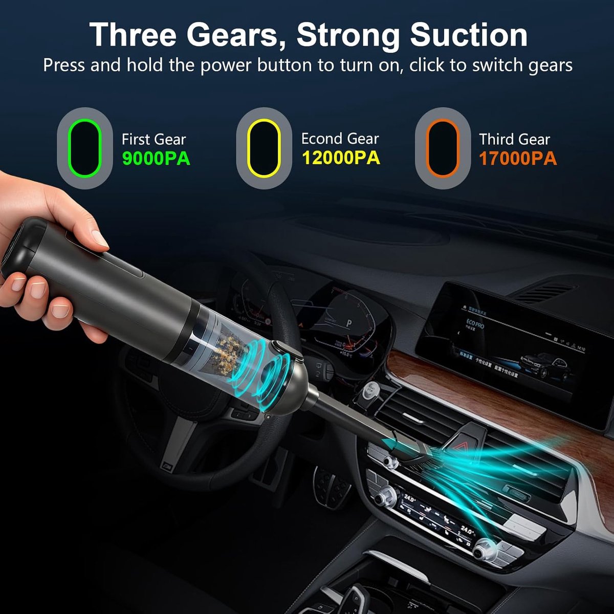 Memory Online Kruimeldief Draadloos met 17000 Pa Zuigkracht - afbeelding 2