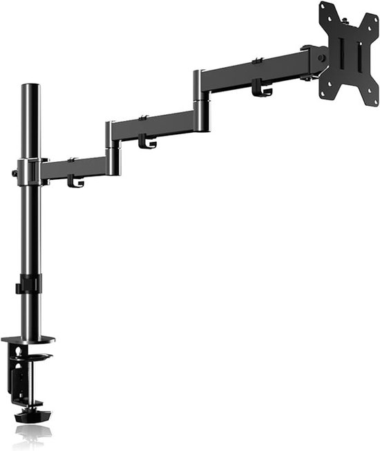 HUANUO Verstelbare Monitor- En Laptoparm – Voor 13-34 Inch Schermen En Notebooks Tot 17 Inch, VESA 75/100, 2 Montage-opties