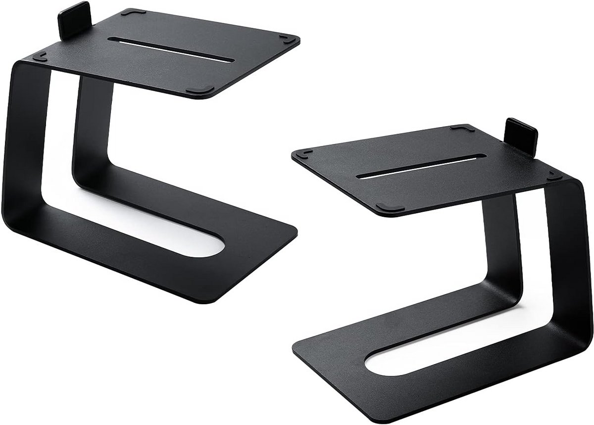 Desktop-luidsprekerstandaards voor kleine en middelgrote boekenplankcomputerluidsprekers, heavy-duty studiomonitor-luidsprekerstandaards met antislipvoeten, trillingsdemping gekantelde