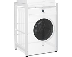 CLP Medina Wasmachinerek - Wasmachine verhoger - Wasmachine Sokkel - Universele Wasmachine Onderstel - Voor 2 huishoudelijke apparaten wit