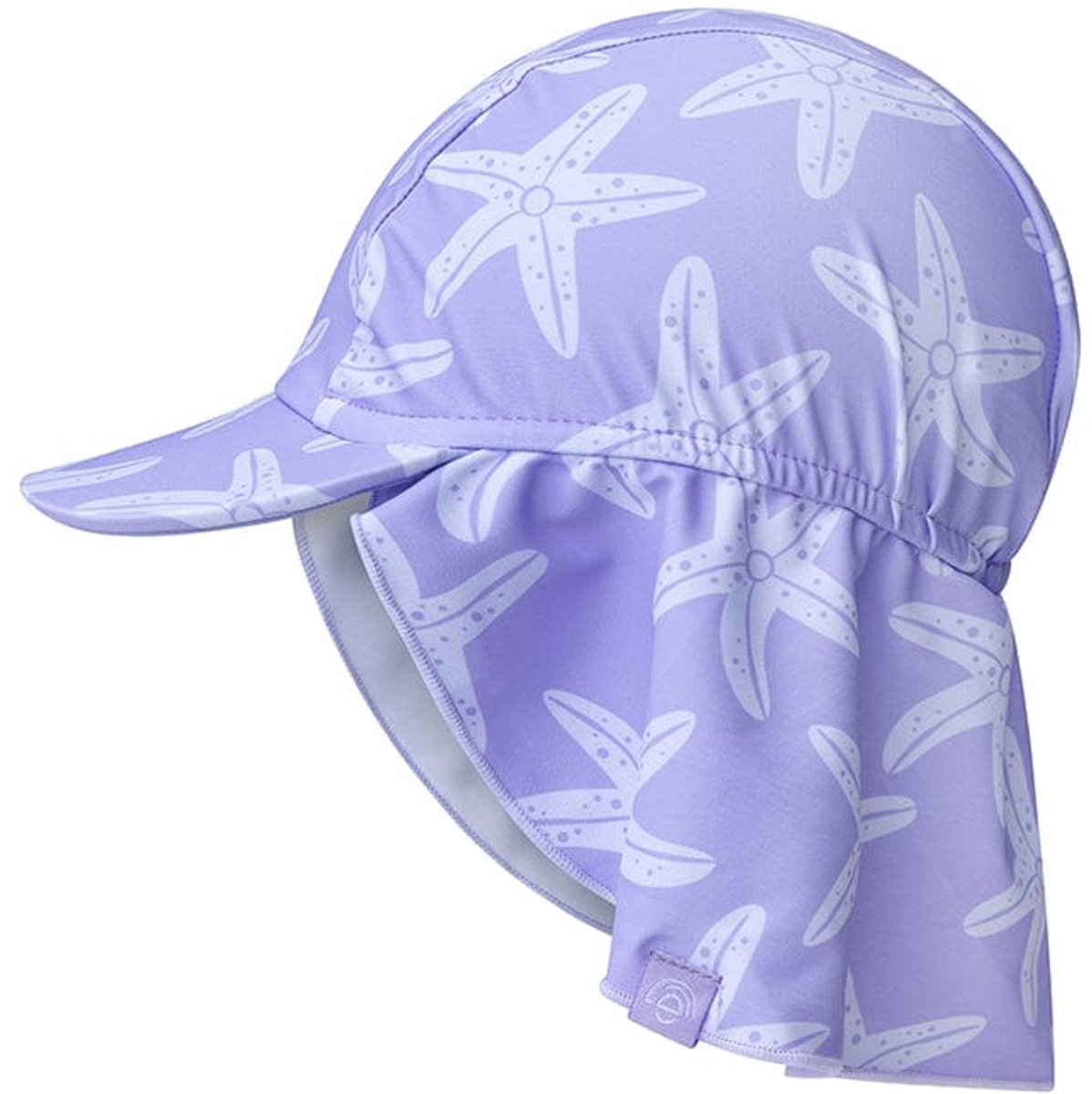 Swim Essentials - zonnehoedje - UV kap - Uv nekbescherming - Lila - Sea Star - Sterrenprint - baby