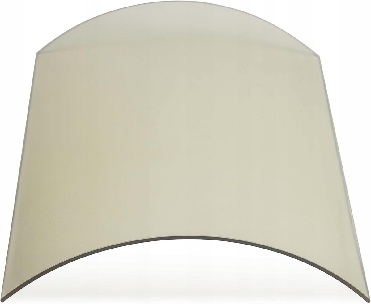 Gebogen Haardglas Hittebestendig - Ovenruit Vervangen voor Kachel en Open Haard 448x350x366mm