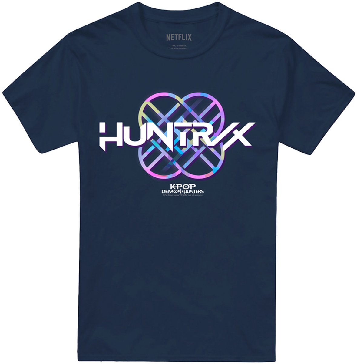 Kpop Demon Hunters Huntrix Huntrx Pastel Logo Heren T-Shirt - Marineblauw - L