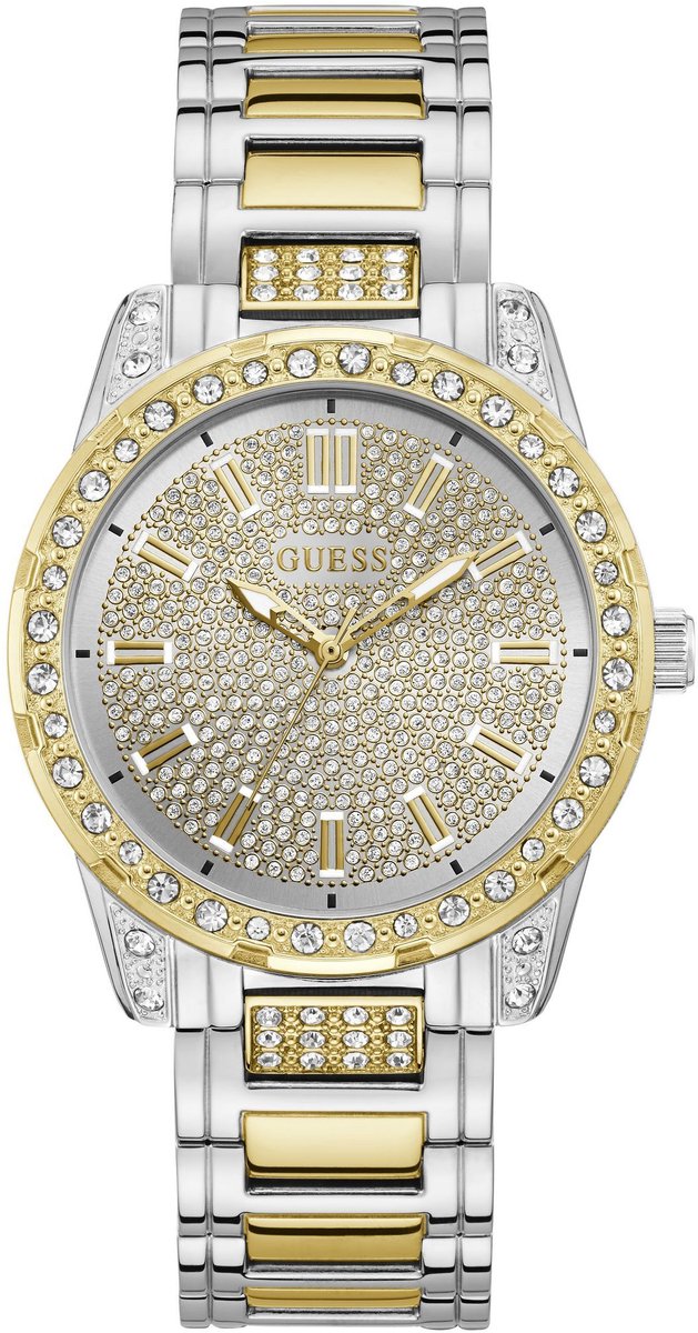 Guess Her Demand Quartz Analoog Horloge Tweetoon Behuizing: 100% Roestvrij Staal| Armband: Roestvrij Staal 40 mm U1337L4M