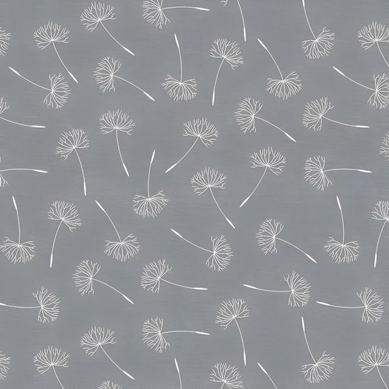 Protecttable - Tafelzeil Pluizenbloem Grijs 140x230cm - Tafelkleed Afwasbaar - Kunststof