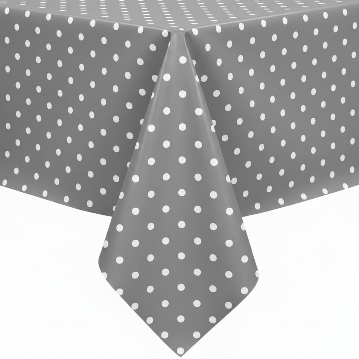 Protecttable - Tafelzeil Stippen Grijs 140x280cm - Tafelkleed Afwasbaar - Kunststof