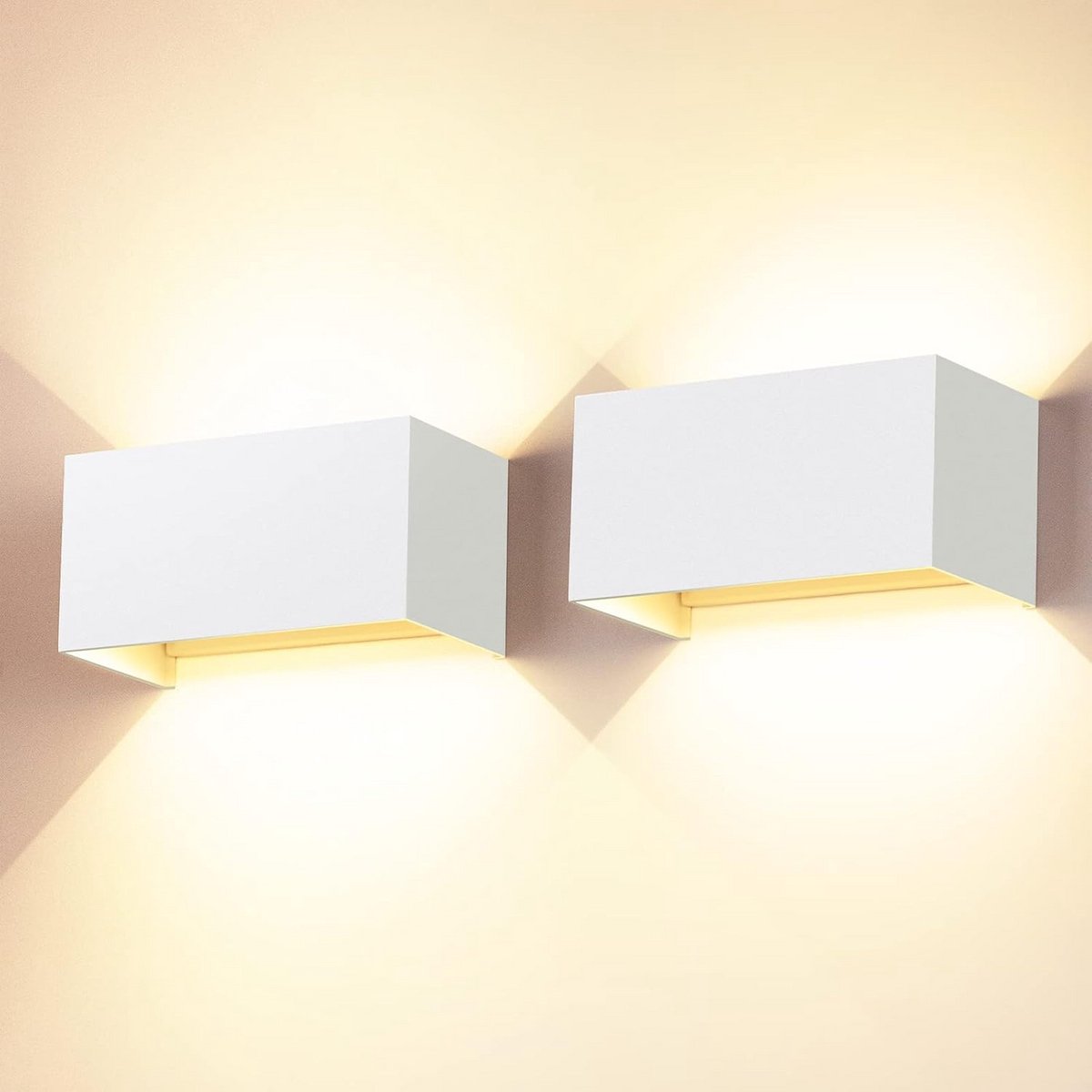 Wandlampen voor Binnen en Buiten - 24 W LED - Warmwit - IP65 Waterdicht - Verstelbare Lichtstraal