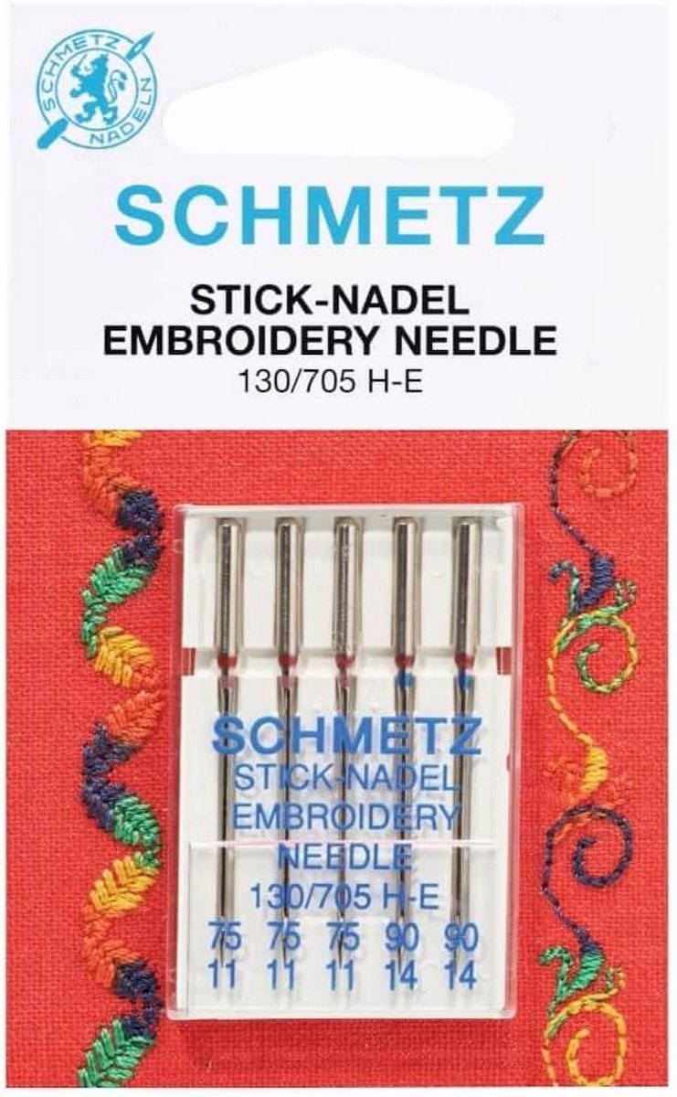 Borduurmachine Naalden Assortiment Extra Grote Oog en Groef voor Soepel Naaiwerk 5 Stuks