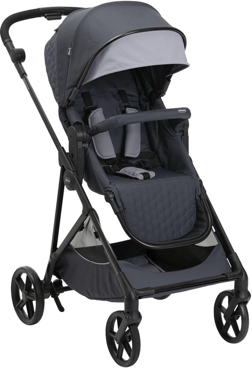 Lichtgewicht en Compacte Kinderwagen voor Kinderen van 0 tot 4 Jaar - Max. Belastbaar Gewicht 22kg, Verstelbare Rugleuning en Automatische Sluiting