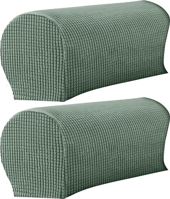 Killogood Stoelleuning Beschermers - Rekbare Sesselleuning Hoes Bescherming - Anti-slip Meubel Armleuning Beschermers voor Thuis & Kantoor - voor Bank Fauteuil Set Loveseat 2 Stuks（militair groen）