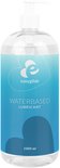 Bouteille transparente avec distributeur à pompe blanc. Dégradé bleu clair avec logo et texte 'easyglide WATERBASED LUBRICANT 1000 ml'.