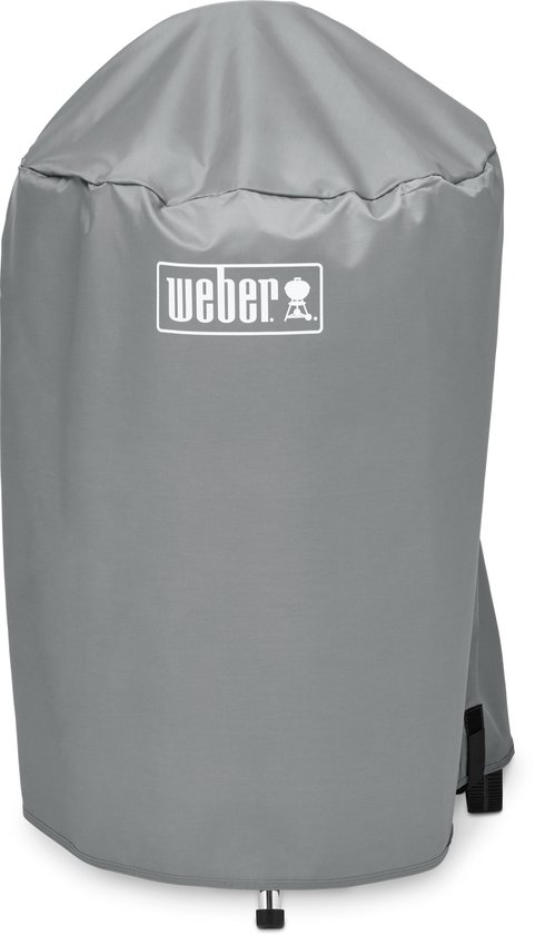 Weber barbecuehoes in het grijs, geschikt voor 47 cm houtskoolbarbecues.