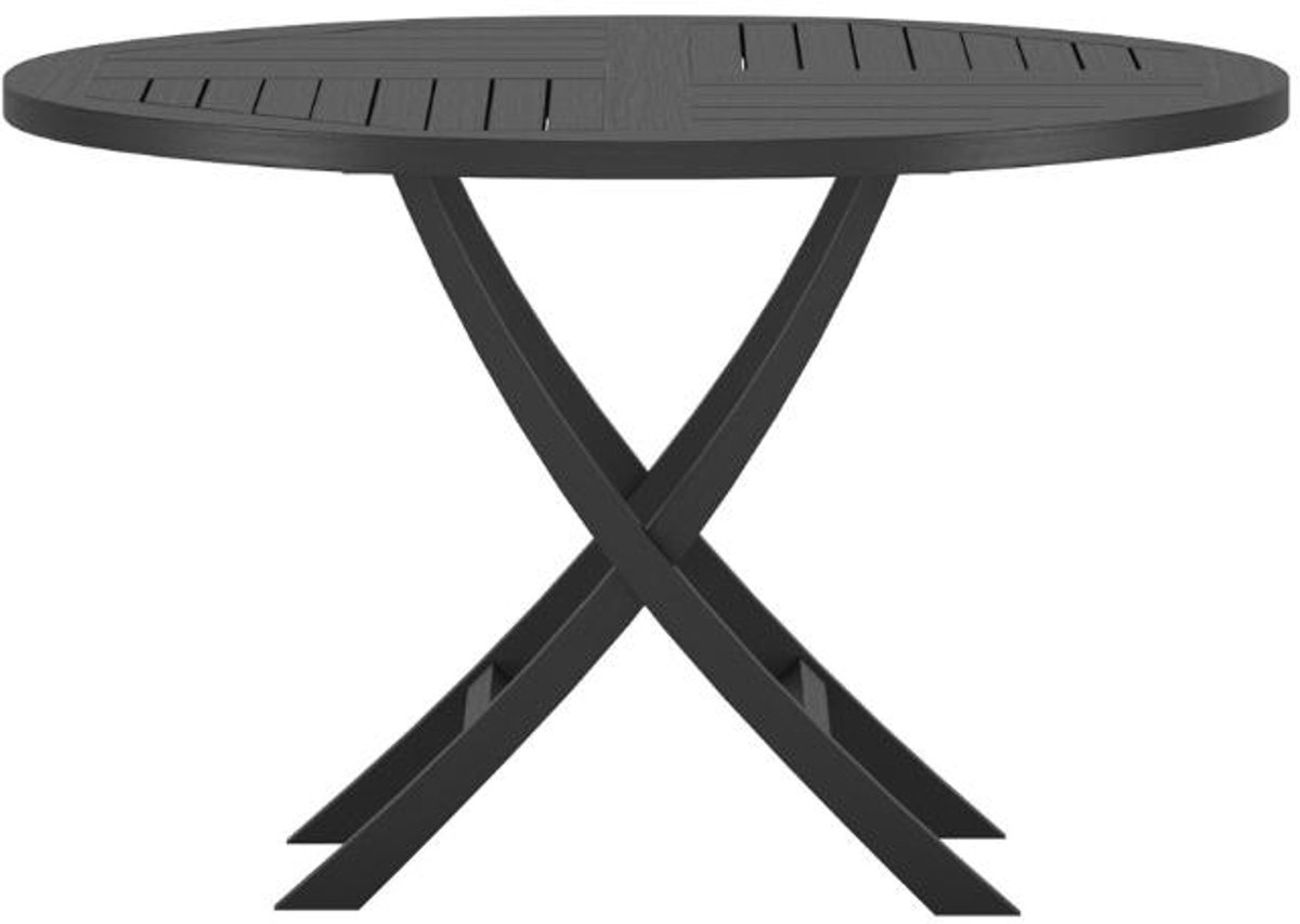 Kenya tuintafel Ø120cm zwart.