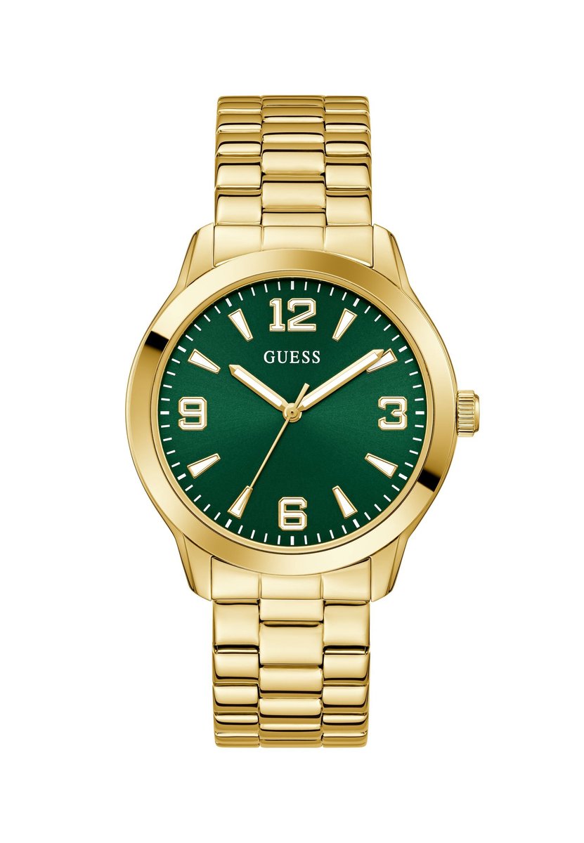 Guess Colton Quartz Analoog Horloge Gold Tone Behuizing: 100% Roestvrij Staal| Armband: Roestvrij Staal 42 mm U1487G1M, U1487G2M, U1487G3M