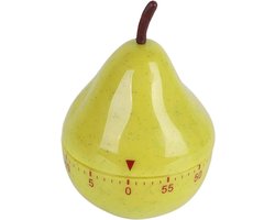 Kookwekker - Mechanische timers - Kunststof - Kookwekker Digitaal - Tijdmanagement - Peervormig - Kookwekker analoog - 60 minuten - Geen batterij nodig - Geschikt voor bakken, koken, grillen en lesgeven in de klas - 6.7*9.3cm - Groen