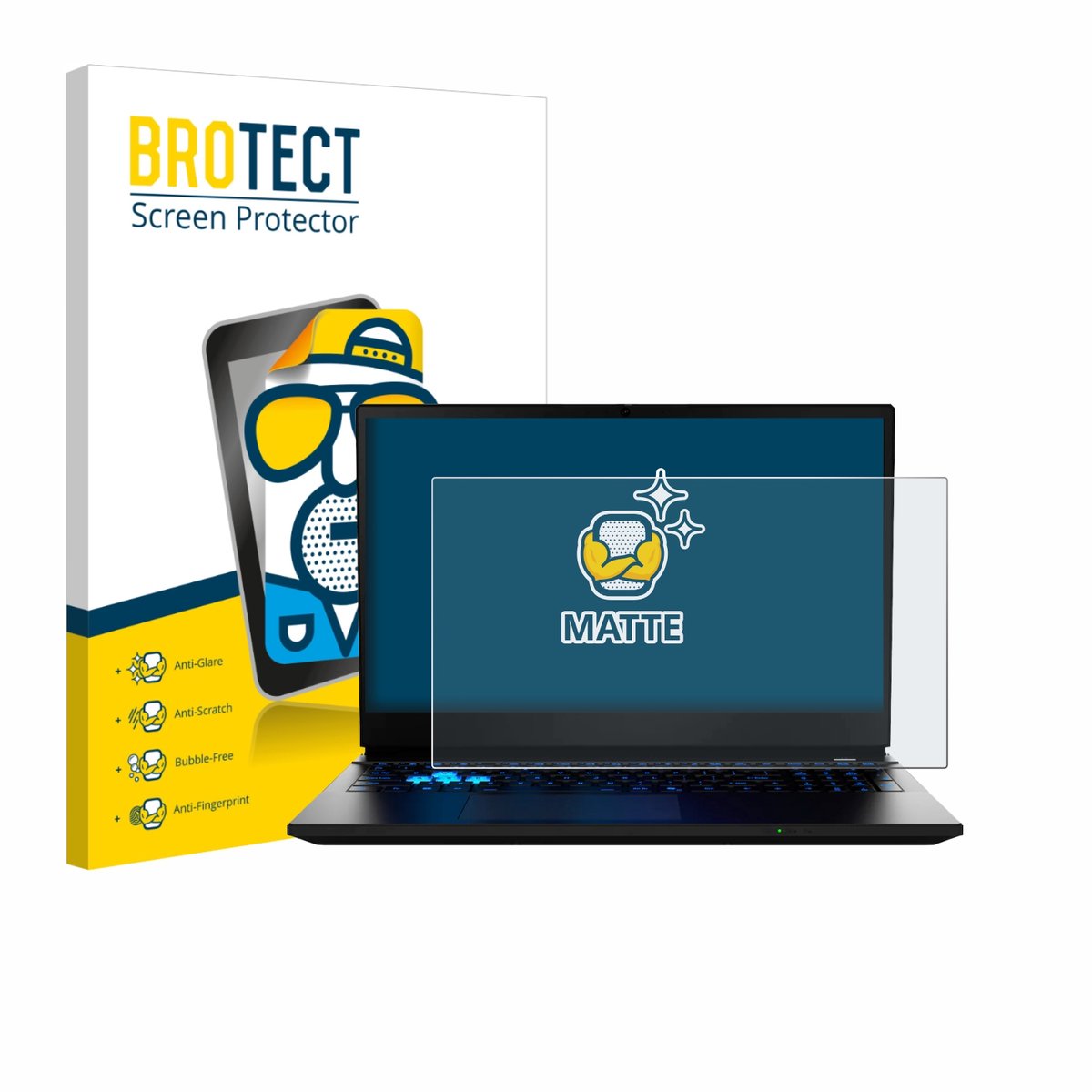 BROTECT - Screenprotector voor MEDION Erazer Deputy 15 P1 - Folie Beschermfolie matte