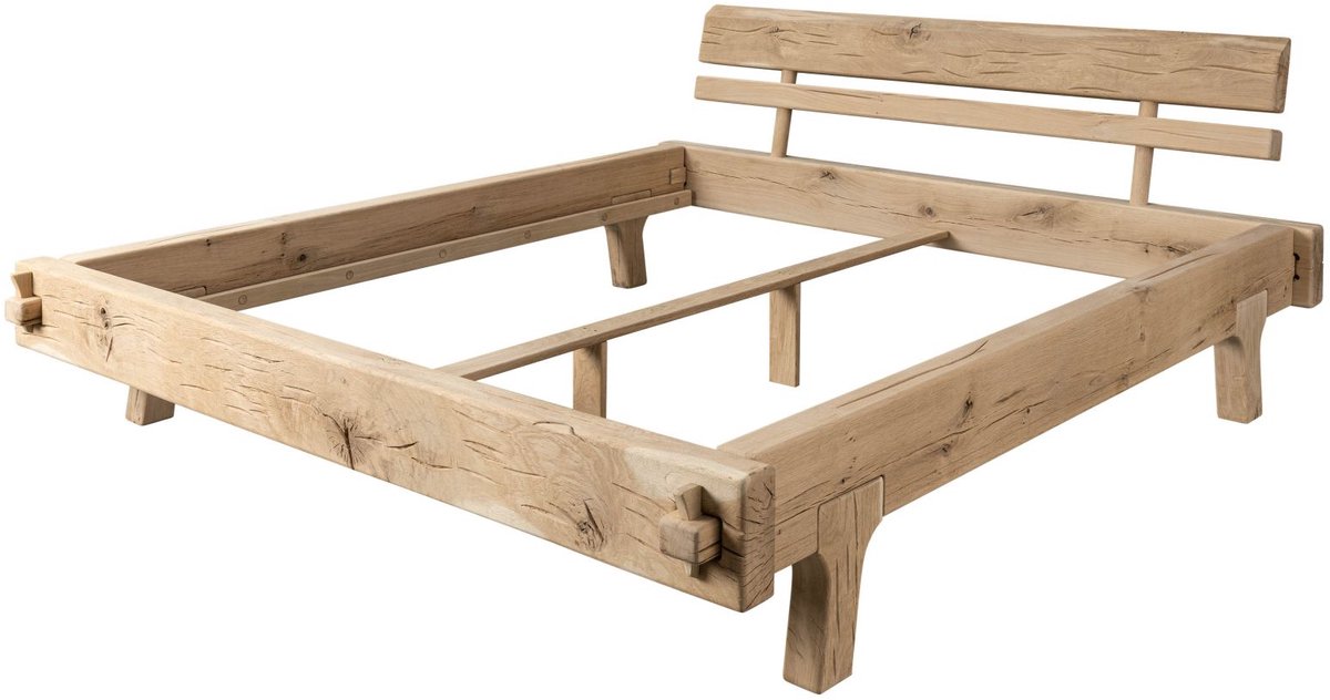 MASSIVMOEBEL24.DE bed OAK HEART #04 natuur 200 x 200 cm
