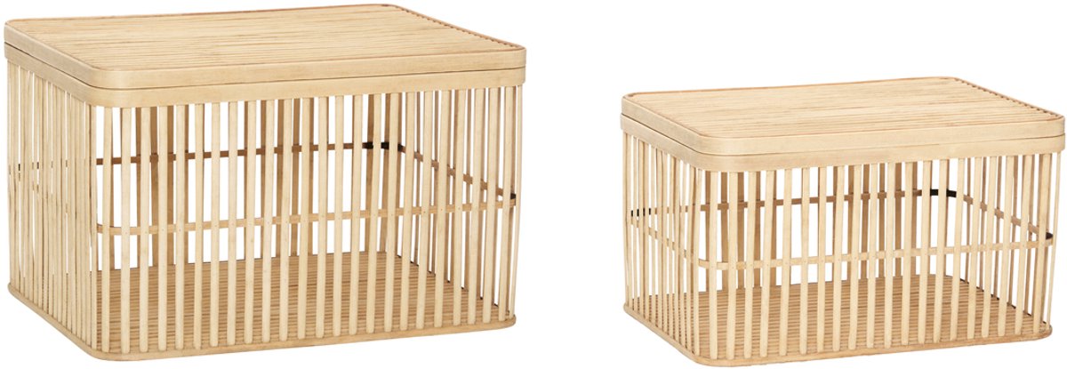 Hubsch Cheery manden set van 2 stuks - 031501