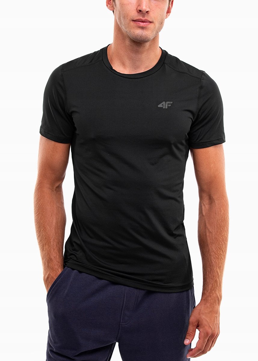 4F Sportshirt Heren - Zwart - Polyester