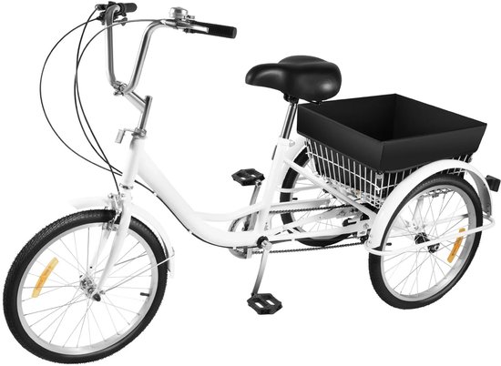 HANGKAI 3-wieler fiets 20 inch (51 cm) vouwbaar driewieler