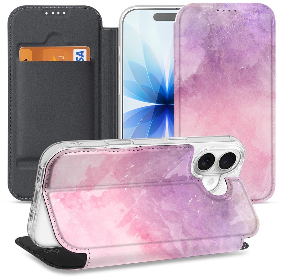 Telefoonhoesje Apple iPhone 17 Pink Purple Paint