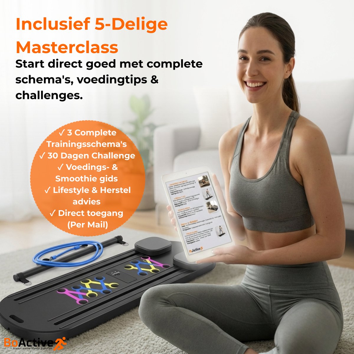 BoActive® Pilates Board Pro Opvouwbaar Fitness Board - afbeelding 2