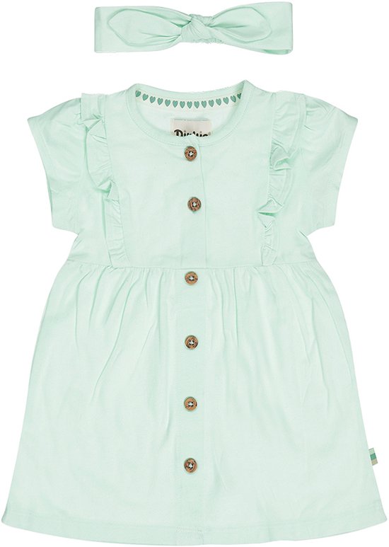 Dirkje Meisjes Jurk - Light aqua