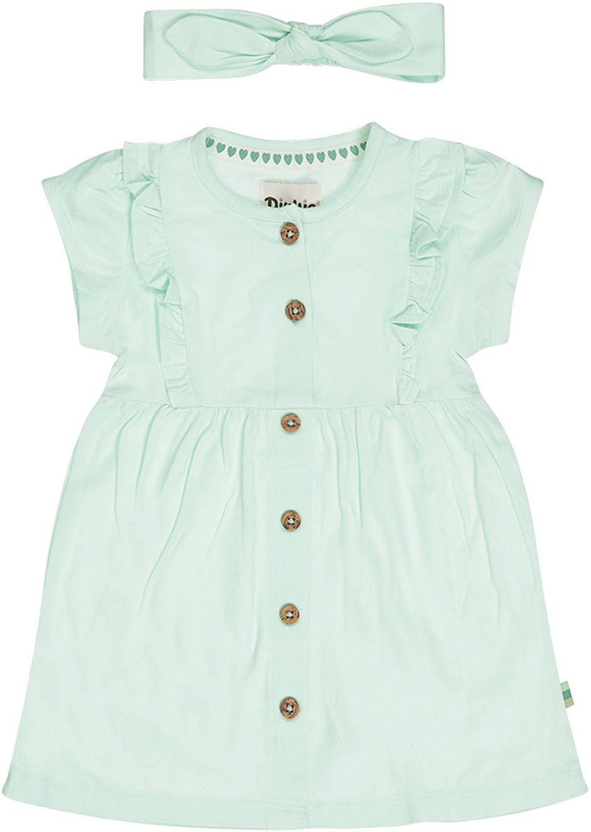 Dirkje Meisjes Jurk - Light aqua