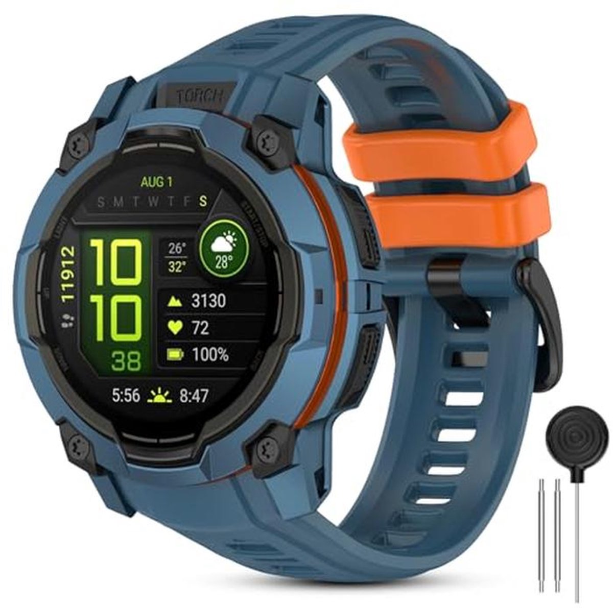 Verstelbare Horlogeband voor Smartwatch 45 mm - Zachte Siliconen Armband