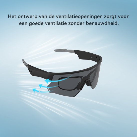 Blackview Bril - D2 Slimme Bril - UV400 Polarizing LensEffectively Block - Last up to around 10 hours - Zwart van Merkloos — afbeelding 3
