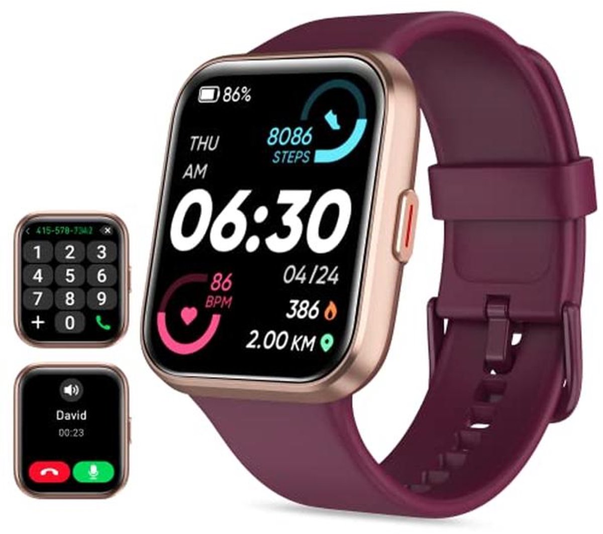 Slimme Horloge T-208PR-EU met Fitness Tracker en Smartphone Meldingen