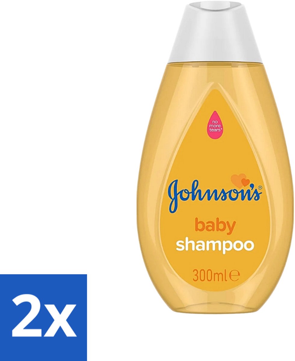 2 x Johnson's - Baby Shampoo - Zacht Voor De Ogen - 300 ml - Baby Shampoo - Baby Haar Verzorging - Zacht Voor De Ogen - No More Tears - Hypoallergeen