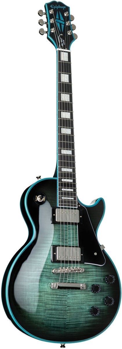 Epiphone Les Paul Custom Widow Indigo Burst - Single-cut elektrische gitaar