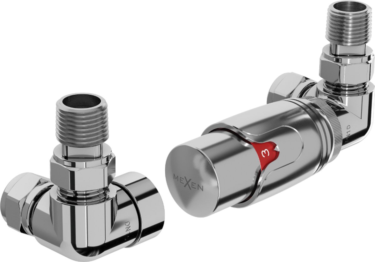 Mexen G00 axiale thermostaatset, chroom - W903-900-01