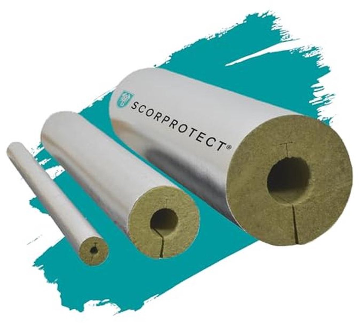 Aluminium Gelamineerde Buisschaal met Steenwol Isolatie 0,040 W/MK - 22 x 20 mm, 1 meter
