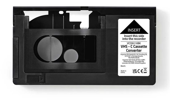 2CD＋VHS Can Box Nedis VHS-C naar VHS Converter - Voor VHS-C videocamera bandjes