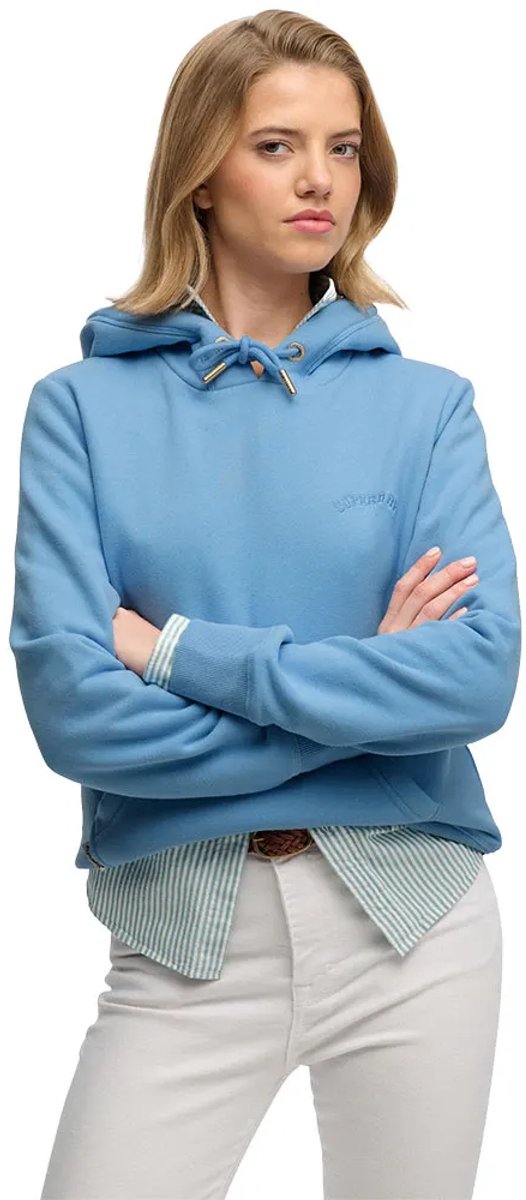 Superdry Essential Logo Geborduurde Hoodie Dames Hoodies Bluebell