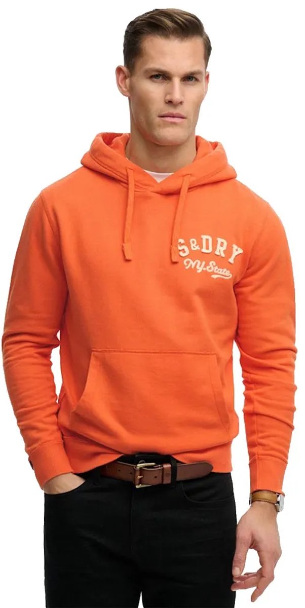 Superdry Vintage Athletic Hoodie Heren Hoodies Oranje