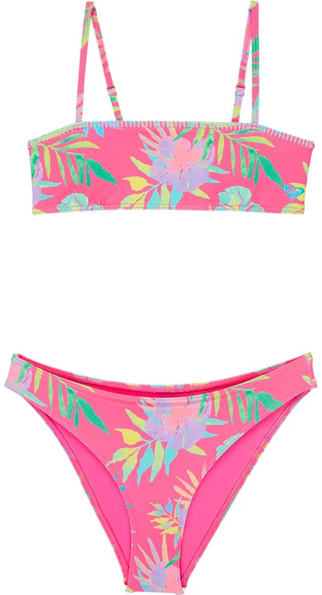 Roxy Bandeau Bikini 14 Years Meisje Sangria Sunset Aquarella Rg
