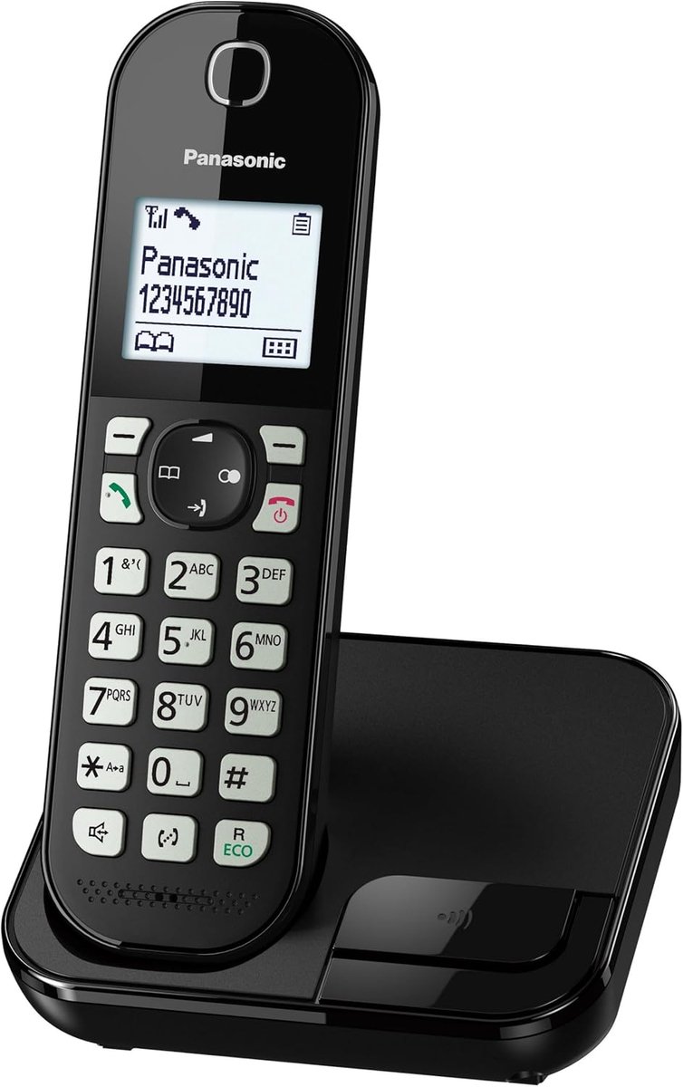 Draadloze Telefoon - DECT Telefoon - Thuisgebruik - Nummerherkenning - 18x9x14 cm - Zwart