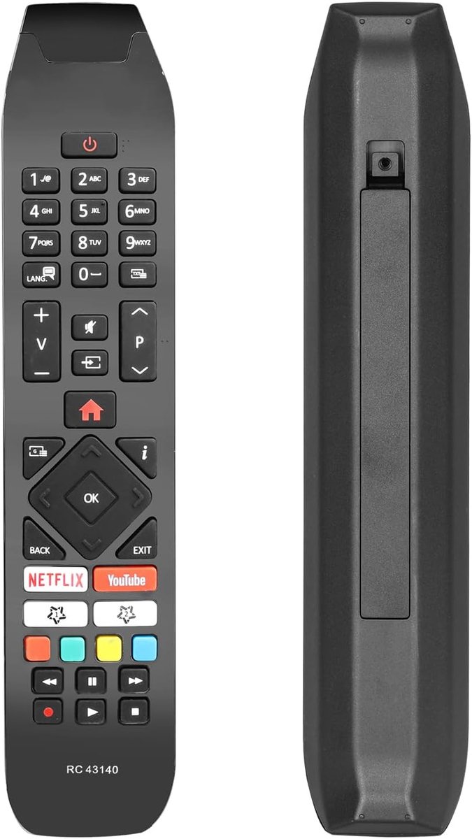 Afstandsbediening - Vervangende controller - TV bedienen - Direct gebruiksklaar - 22 cm - Zwart