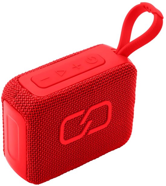 Bluetooth speaker Ledwood XS40 rood, draagbaar, spatwaterbestendig IPX4, 5W krachtig geluid, 16 uur accu