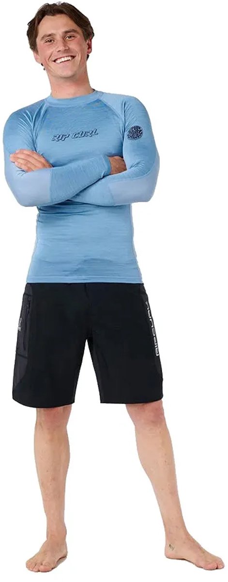 Rip Curl Dawn Patrol Perf Rash Guard Met Lange Mouwen Man Denim