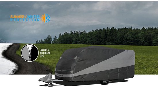 Brunner Caravanhoes Design 12M - Voor Caravans van 550-600 cm - Ademend & Waterafstotend - 4-Lagen UV-Bescherming - Windvast - Met Opbergtas — afbeelding 3