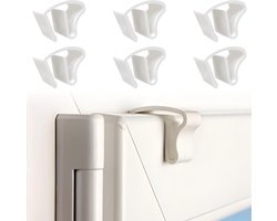 6 stuks klemdragers voor jaloezieën, universele klemhouder, rolgordijn zonder boren, voor aluminium jaloezieën, montage zonder schroeven en